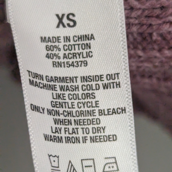 Aeropostale XS Striped Ribbed Sweater - Cream and Burgundy Fall Winter Teen EUC - Picture 5 of 7